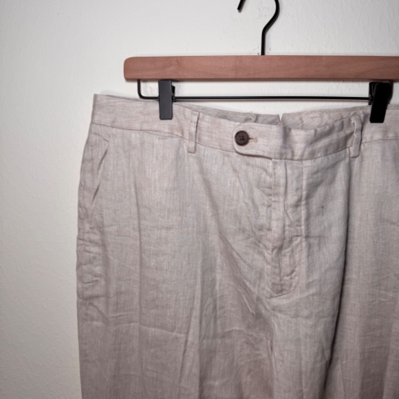 Bonobos Jetsetter Linen Cotton Suit Pants Slim Fit Men's 38 x 30 Light Tan - Picture 3 of 6